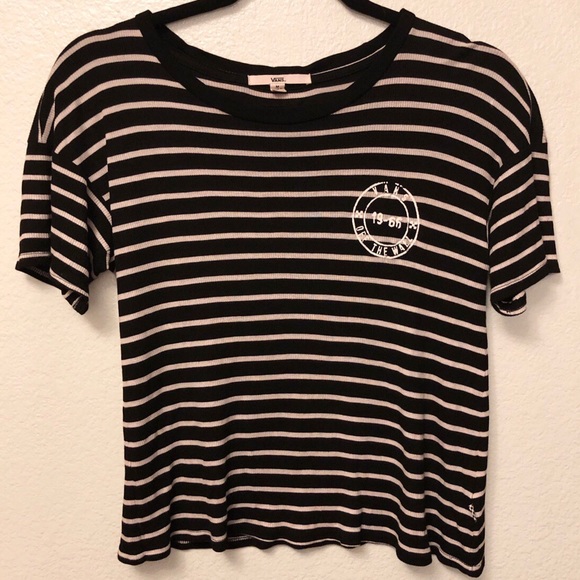 Vans Tops - NWOT VANS Striped Crop Top Tee